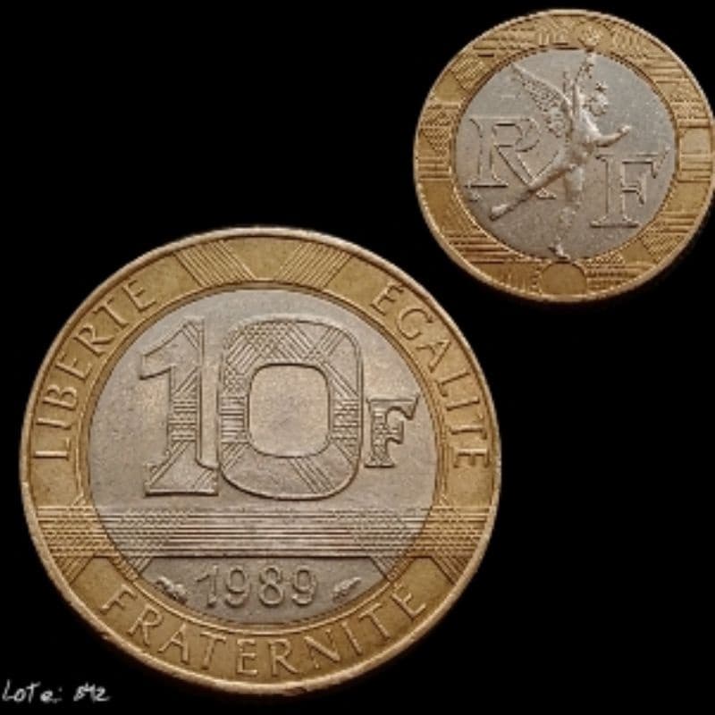 L.: 0210 - Moeda antiga França 10 francos.