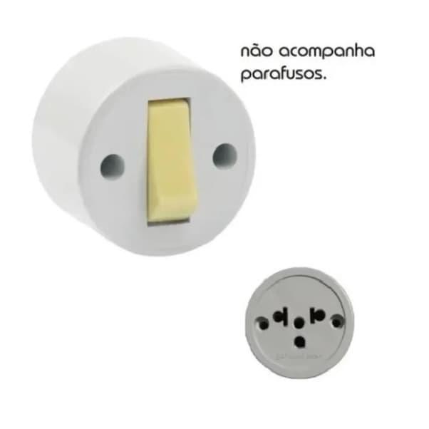 Kit 10 interruptor, apagador externo + 10 tomada externa