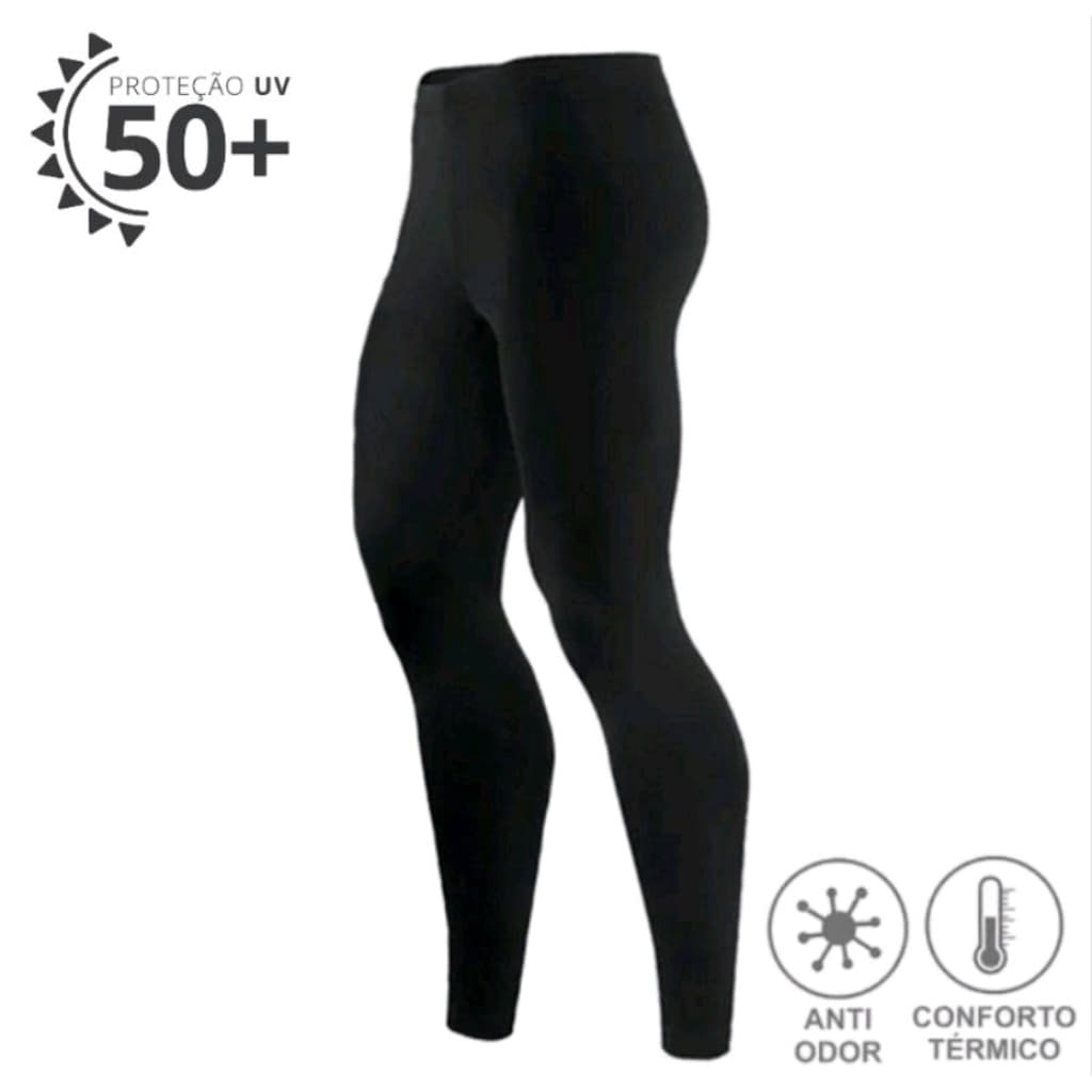 Calça Térmica Esportiva Segunda Pele Legging Proteção UV50+ Unissex