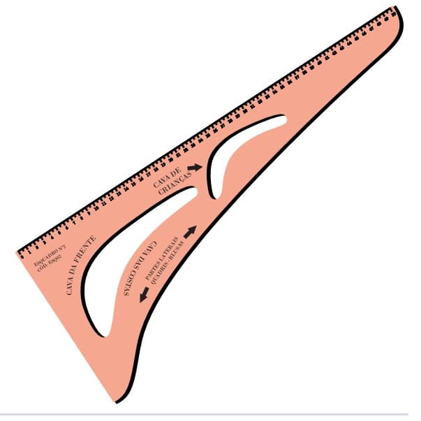 Esquadro Para Molde de Costura nº02