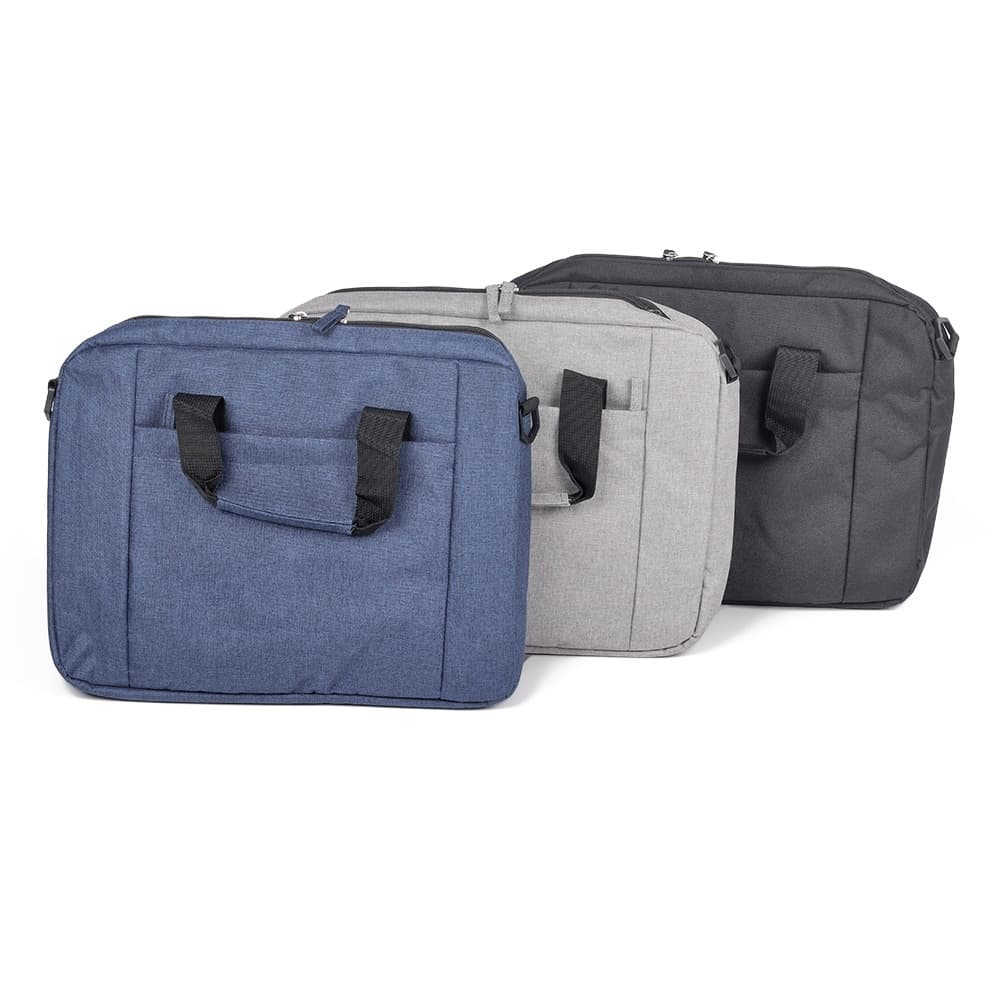 Pasta para notebook 14 polegadas em poliéster possui dois bolsos com zíper