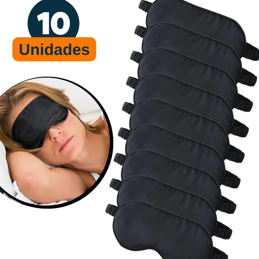Mascara Tapa Olho Kit com 10 Peças  Para dormir