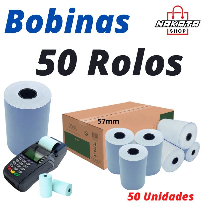 Bobina Térmica 57/58mm branco e amarela