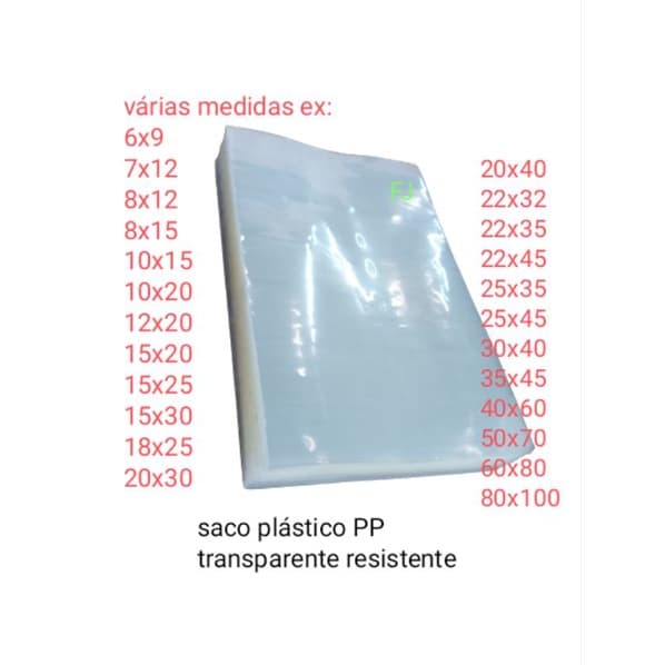 1kg 1000g saco plástico transparente PP várias medidas para artesanato, alimentos, padaria,doces, camisetas, blusas, bij