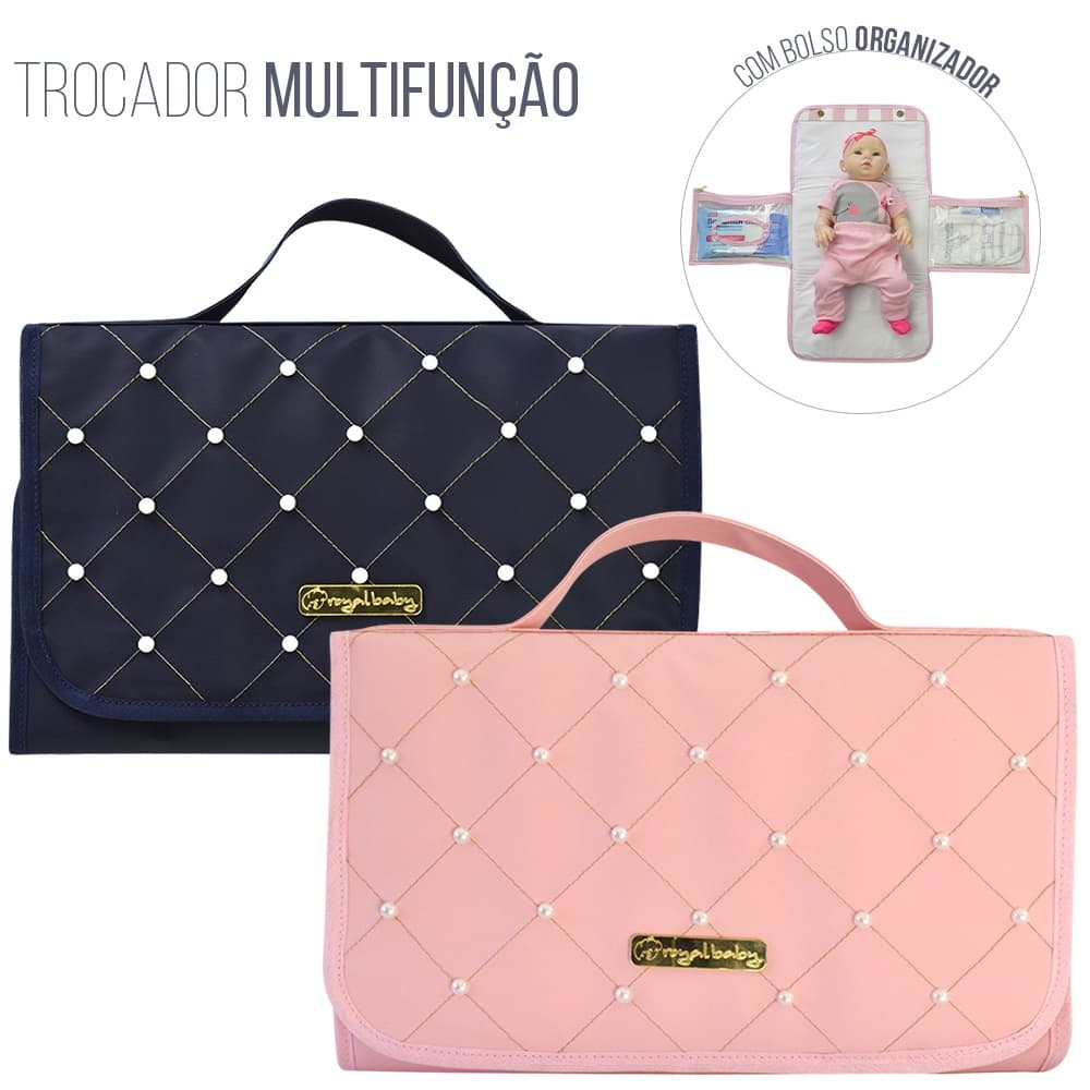 Trocador De Fralda Portátil Impermeável Dobrável Lindas Estampas Menina Menino Bebê