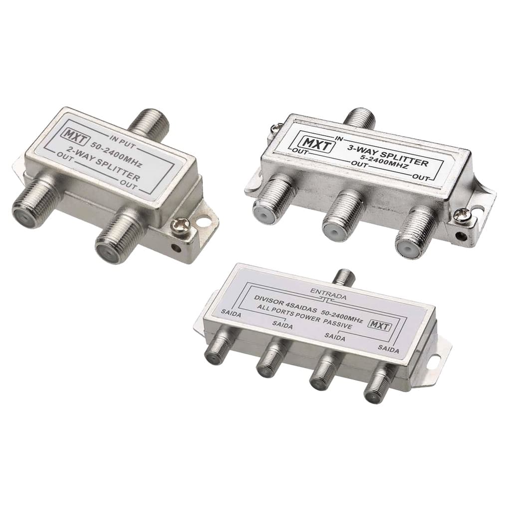 Divisor Antena Blindado 1x2/1x3/1x4 Alta-Baixa Frequência MXT