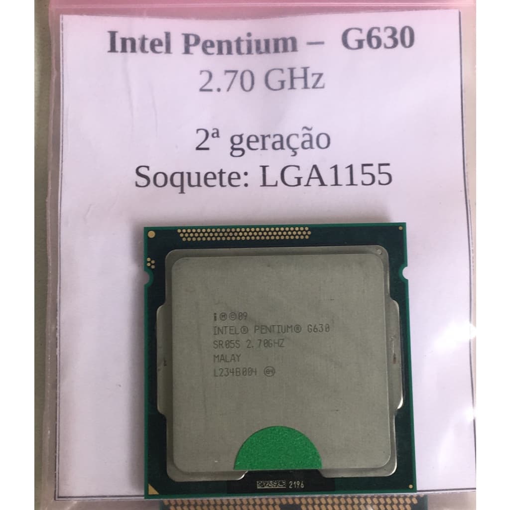 Processador Intel Pentium G630 2,7ghz Lga 1155