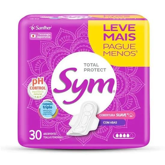 Absorvente Sym Total Protect Odor Block - Ph Control