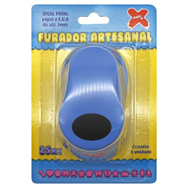 Furador Scrapbook Papel Eva Oval Liso 2,5cm 25mm