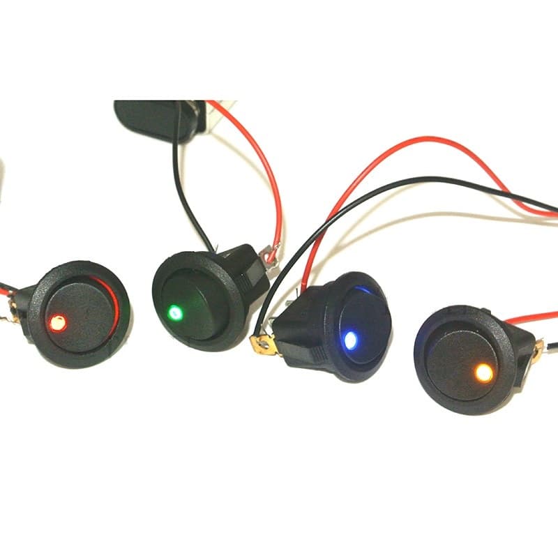 Botão Auxiliar Com Interruptor e Led On Off 12v 3 Terminais