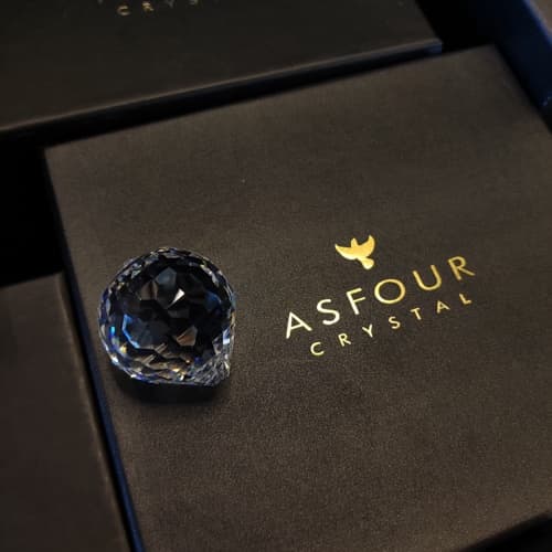 Bola cristal Asfour legítimo 40mm 4cm Multifacetado