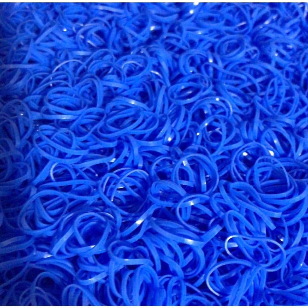 Elástico fino de silicone Azul Escuro