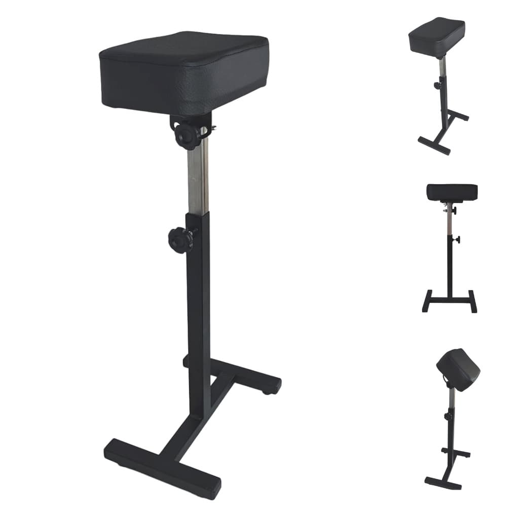 Apoio De Braço Para Tatuagem BARI 26 x 16cm Pé Central - Preto
