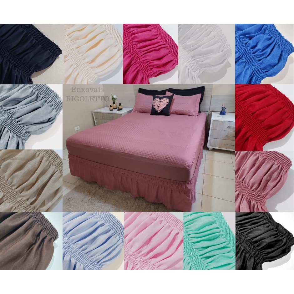 Saia para Cama Box 2 elásticos Rigoletto - Delicada de Alta Qualidade