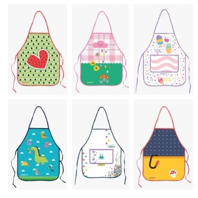 Avental Infantil Impermeável Para Pintura Escolar