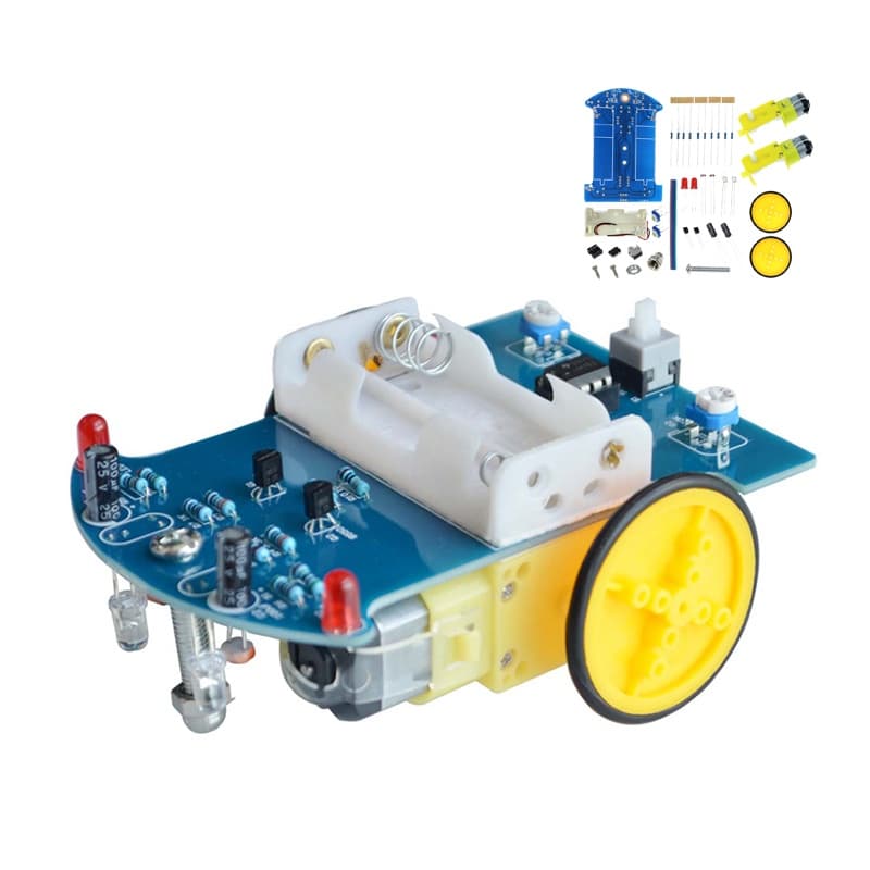 Kit Carrinho Segue Faixa Diy Inteligente para Montar Motor Roda Chassi