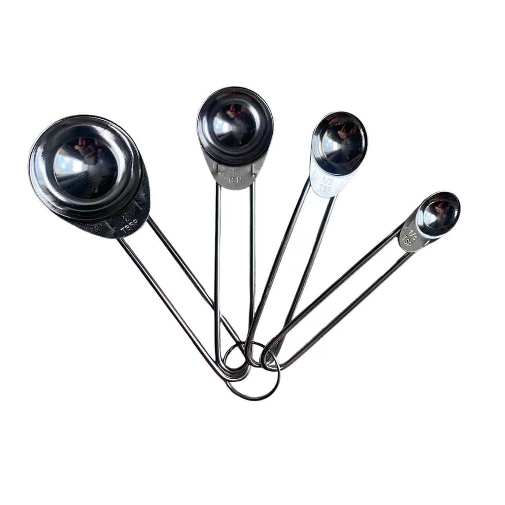 Kit 4 Pcs Colher De Medidas Inox