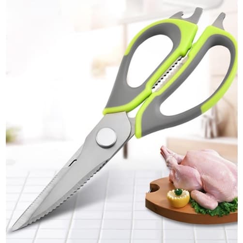 Tesoura Multifuncional Para Corte Alimentos Legumes Peixes Frangos Verdura Aço Inoxidável Utensílios