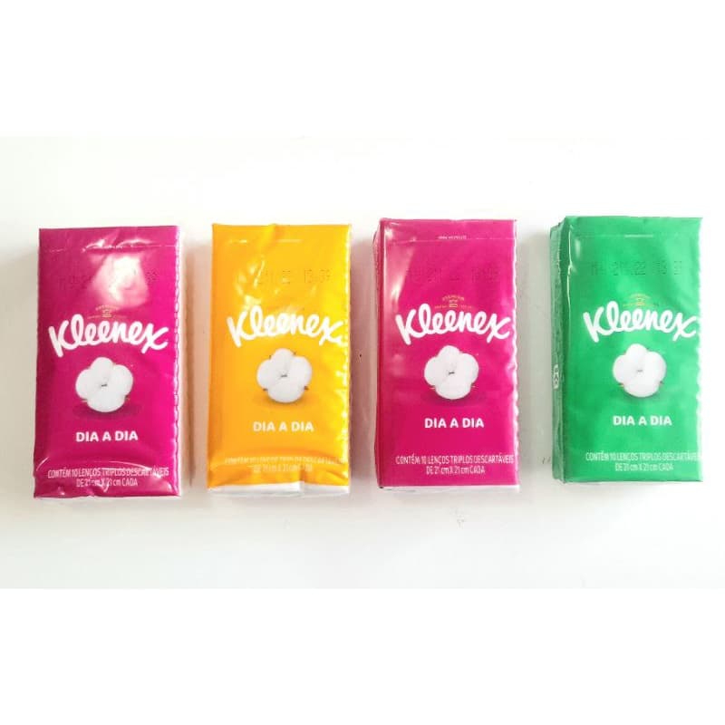 Kit 300 Lenços de Papel Kleenex com 30 pacotes de 10 lenços