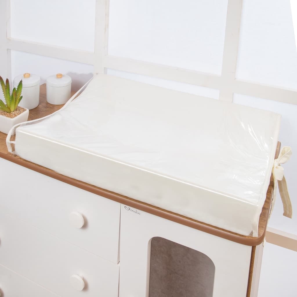 Trocador Americano Anatomico Plastificado de Comoda para Bebês Basic Palha