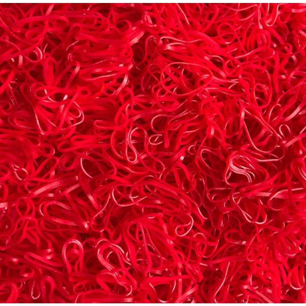 Elástico fino e pequeno de silicone Vermelho