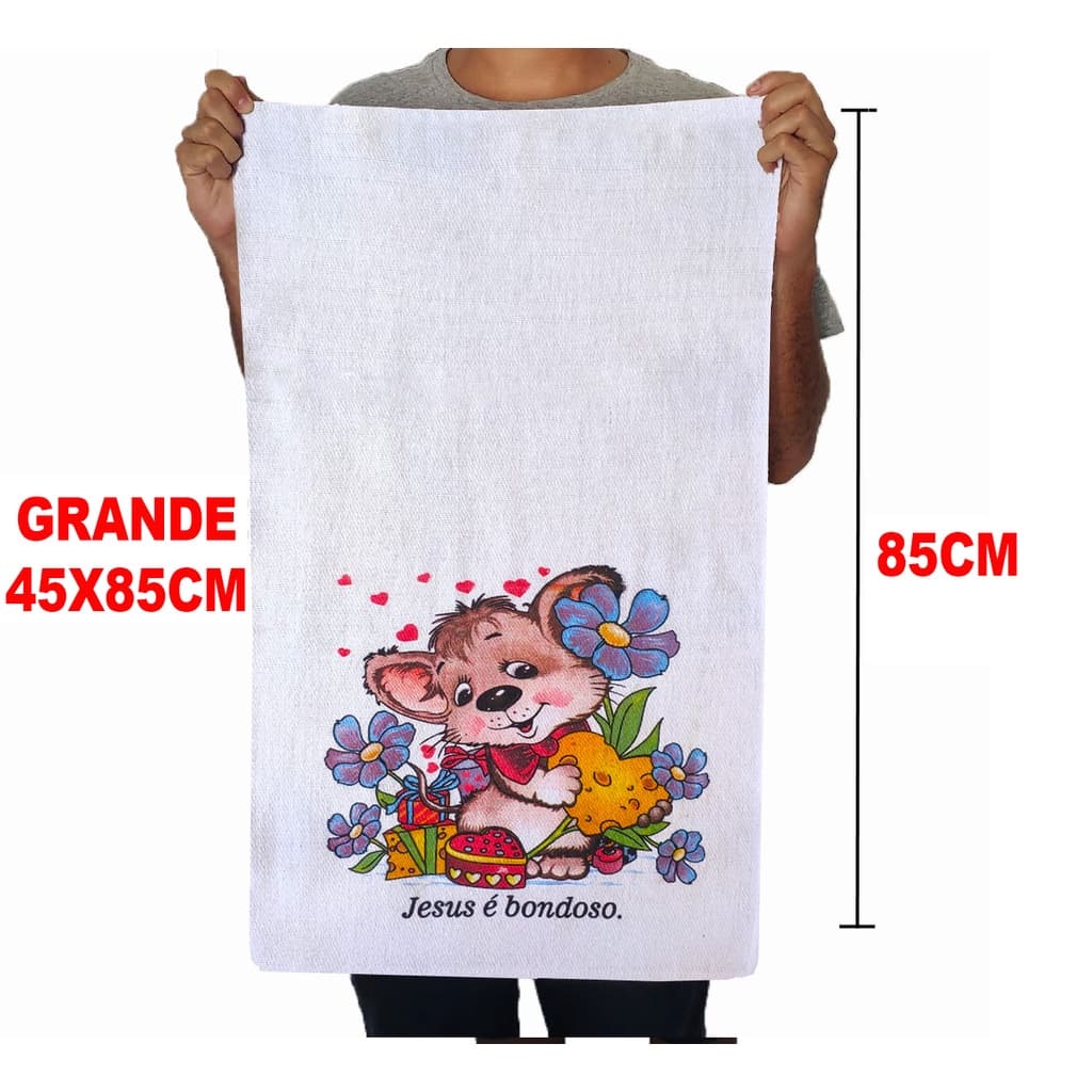 Kit 10 Pano De Prato Gigante 45x85 De Cozinha Estampado Algodão