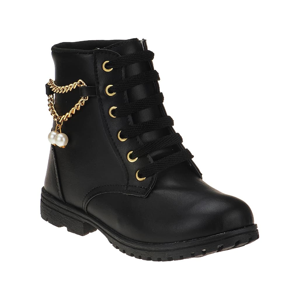 Coturno bota  corrente PEROLA blogueira infantil menina