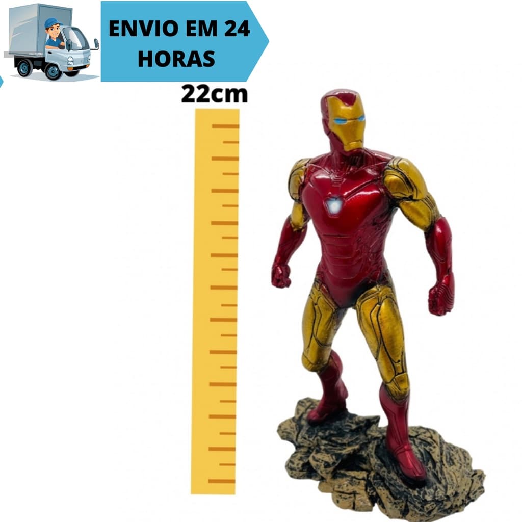 Boneco Grande Homem de Ferro Mark 85 Marvel Vingadores Estátua Miniatura Colecionável Estatueta de Resina