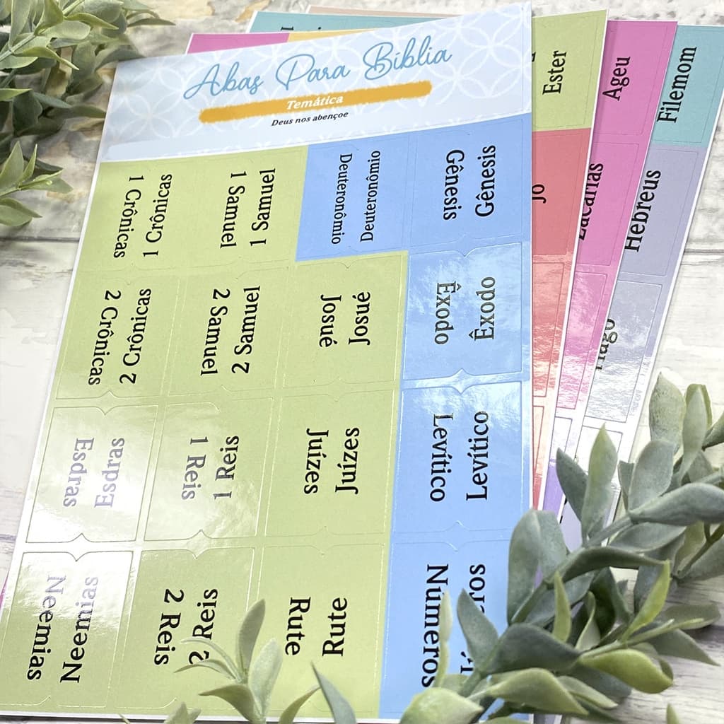 Abas Personalizadas Para Bíblia + Marcador de Páginas GUIA TEMÁTICO | Sua Coleção Categorizada | Scrapbook By Tamy