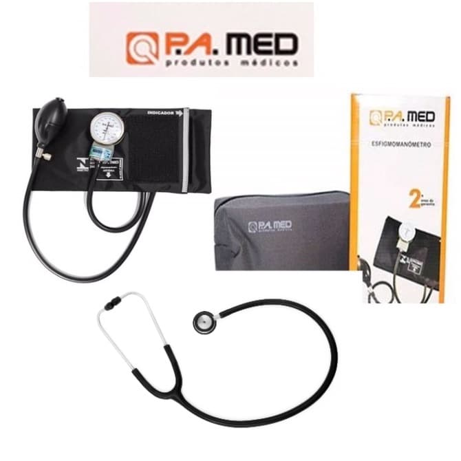 Kit Estetoscópio Duosson + Esfigmomanômetro P.A. Med Varias Cores