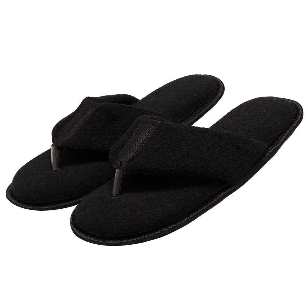 Pantufa Chinelo de Dedo Preto Sola Ante Derrapante Adulto e Infantil
