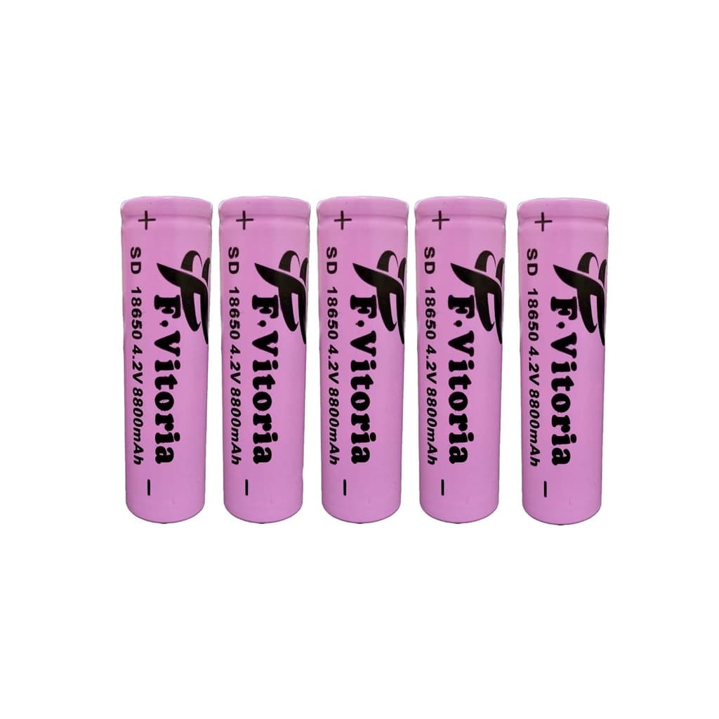 5 Baterias FVitoria 18650 8800mAh 3.7 / 4.2v para Vpe - Lanterna - Lâmpada - Microfone