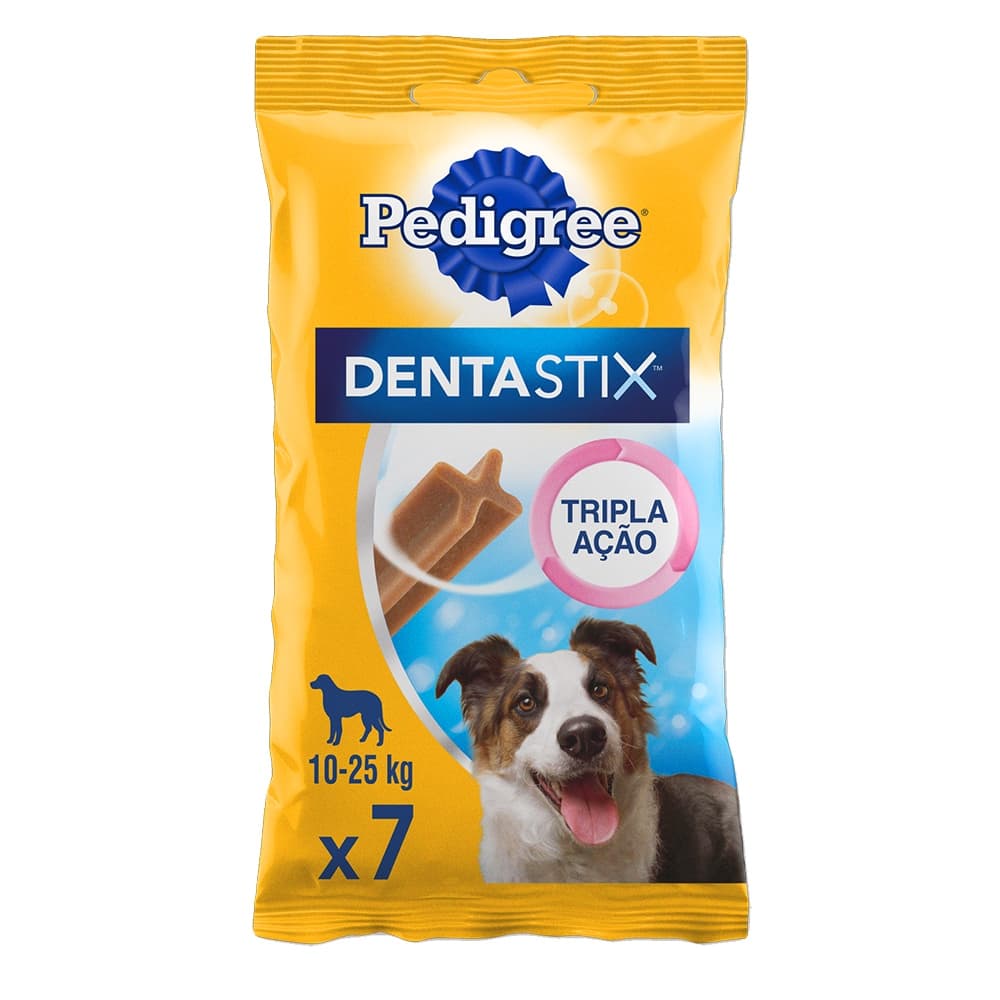 Petisco Pedigree Dentastix Cães Adultos Raças Médias 7 unidades 180g