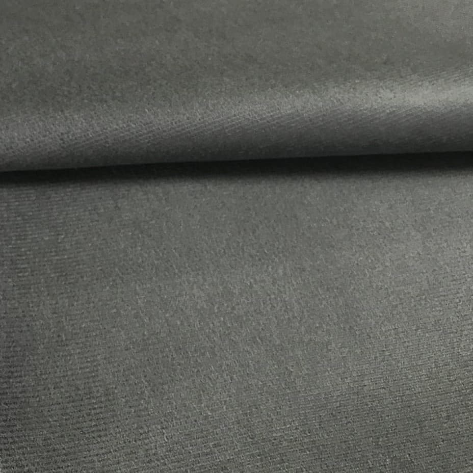 Tecido Suede Veludo Cinza Grafite Liso 1,40m largura - Para Sofá Cadeira Capa Almofada - 1m
