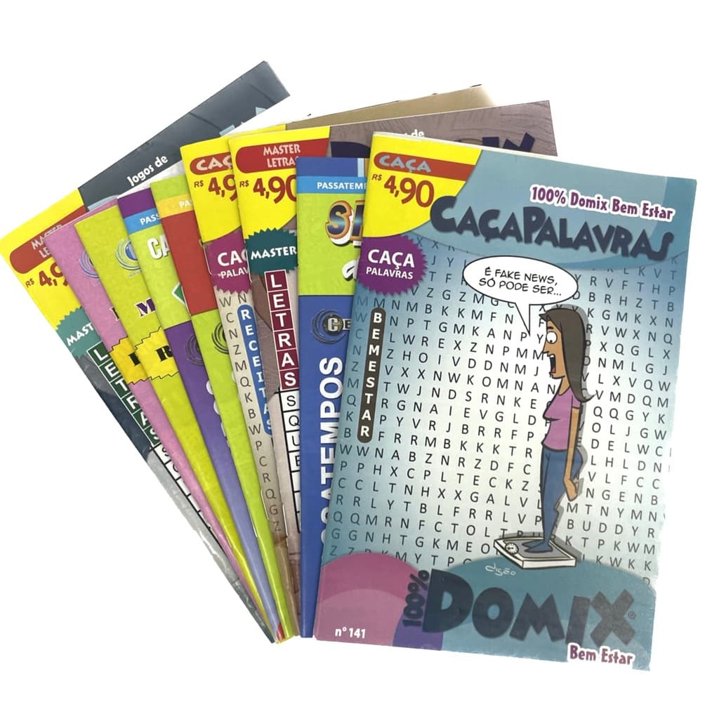 Kit 10 Passatempos Sortidos Caça Palavras Cruzadinhas Sudoku