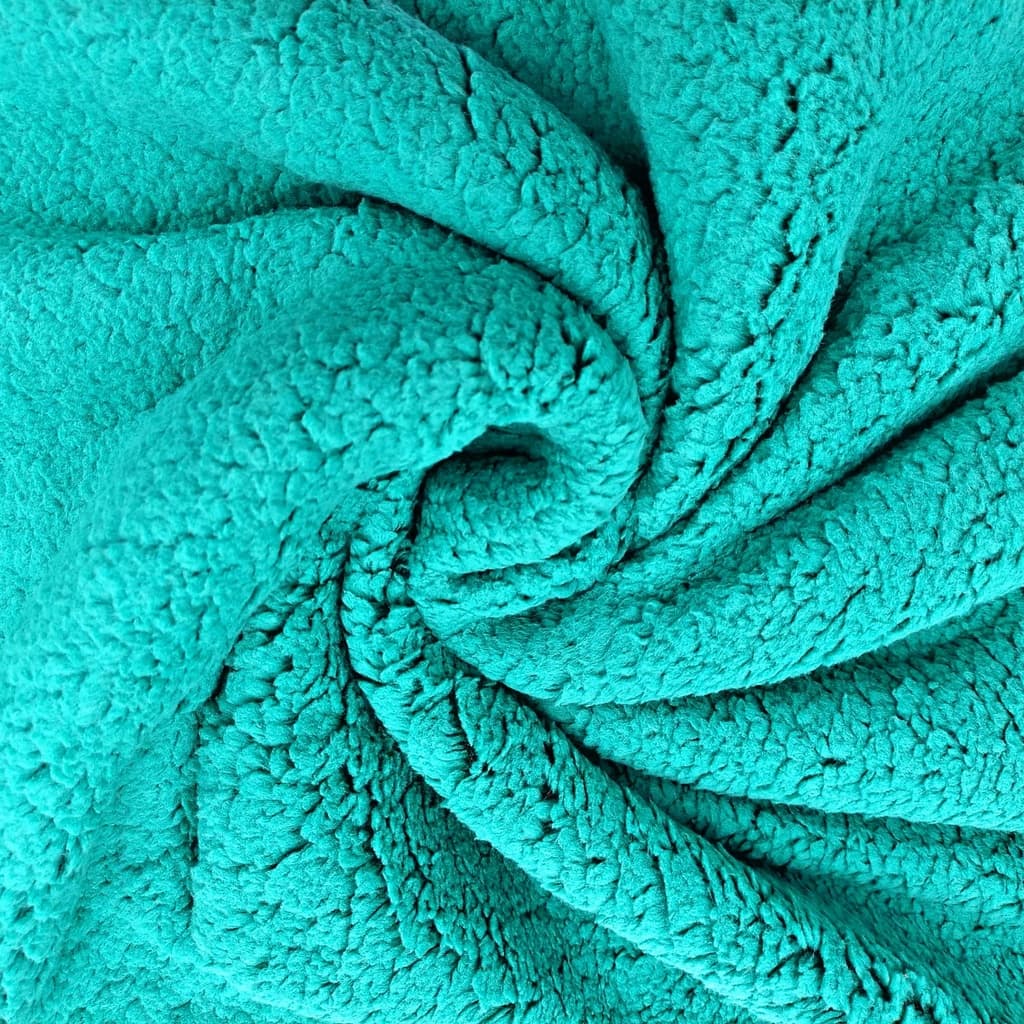 Tecido Sherpa (Carneirinho) Pelo Alto - Verde Esmeralda - 1,60 de Largura