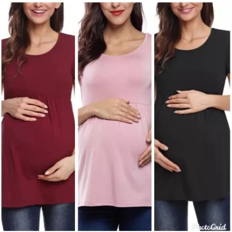 Kit 3 Batas, Gestante, Manga Curta