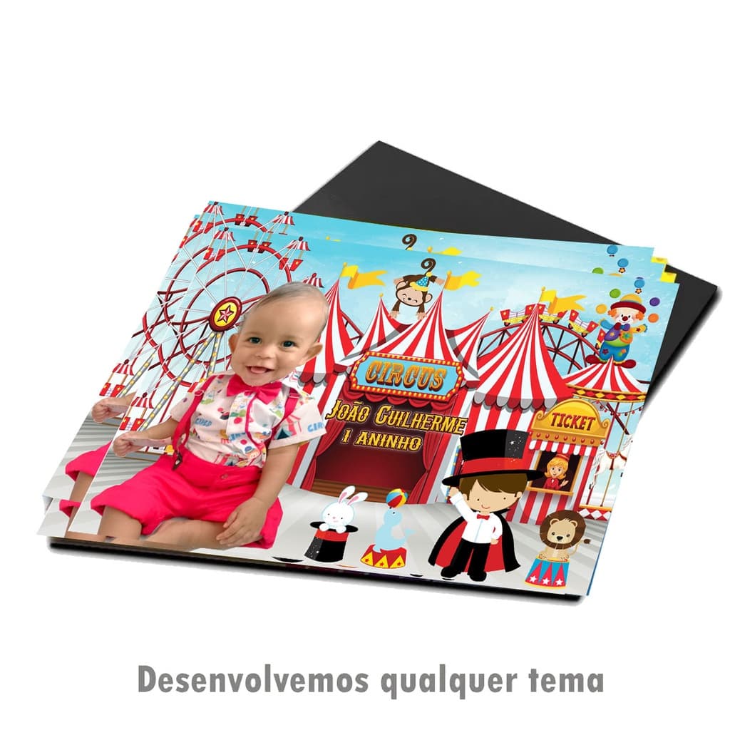 40 Imas De Geladeira Personalizado seu tema 9x6cm