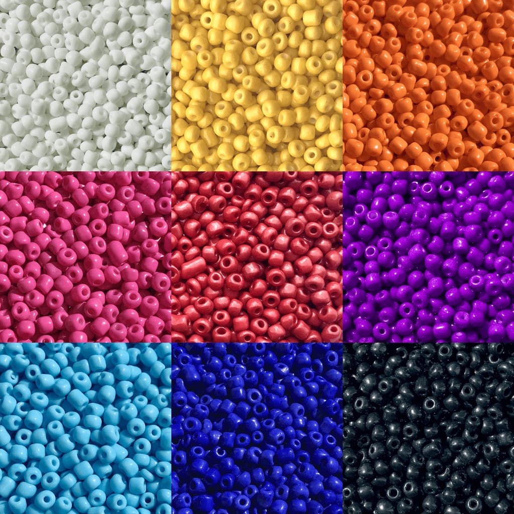 Até 1150 peças Miçanga de Vidro Pacote Grande - Para Pulseira e Artesanato Cores