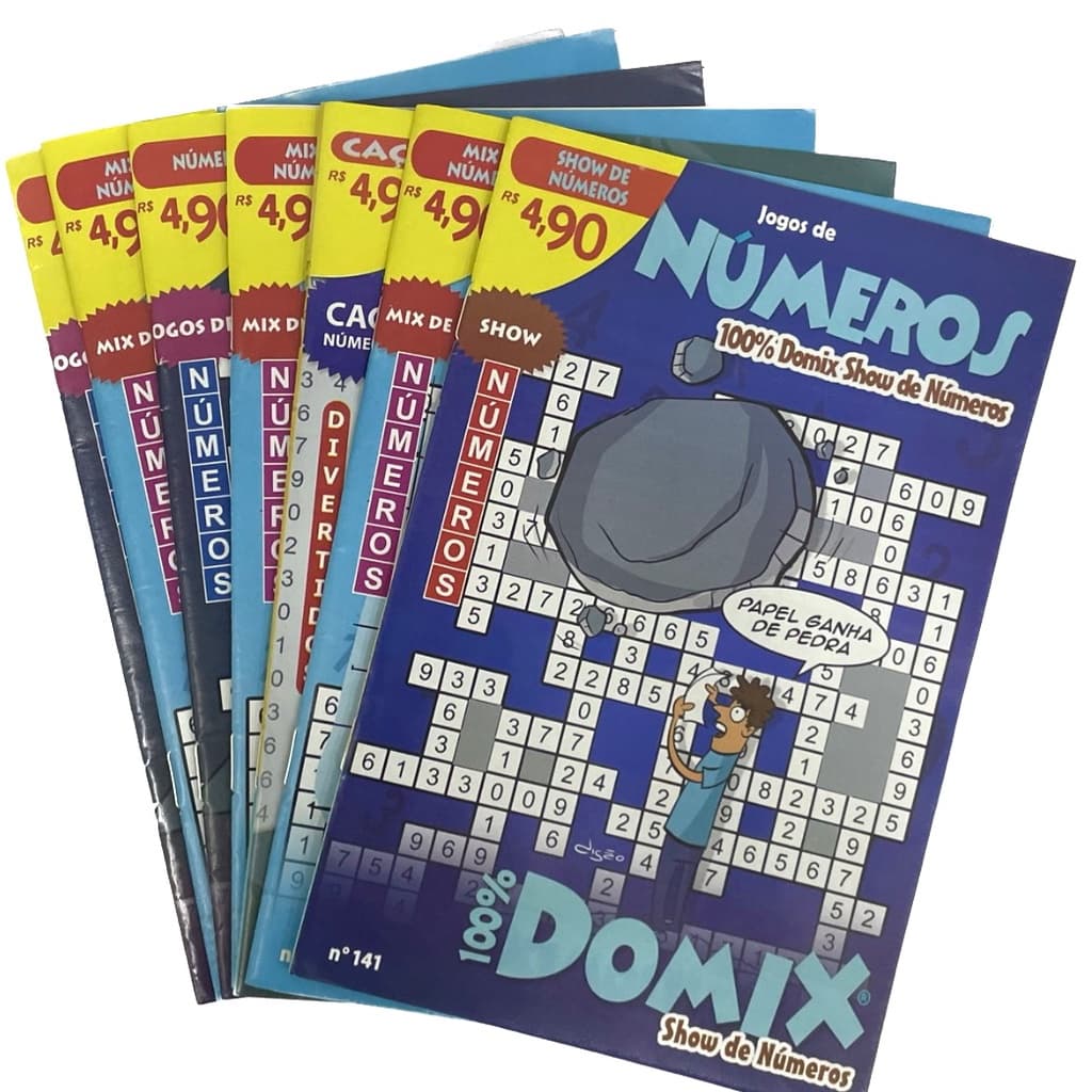 Kit 45 Passatempos Sortidos Caça Palavras Caça Números Cripto Cruzadinha