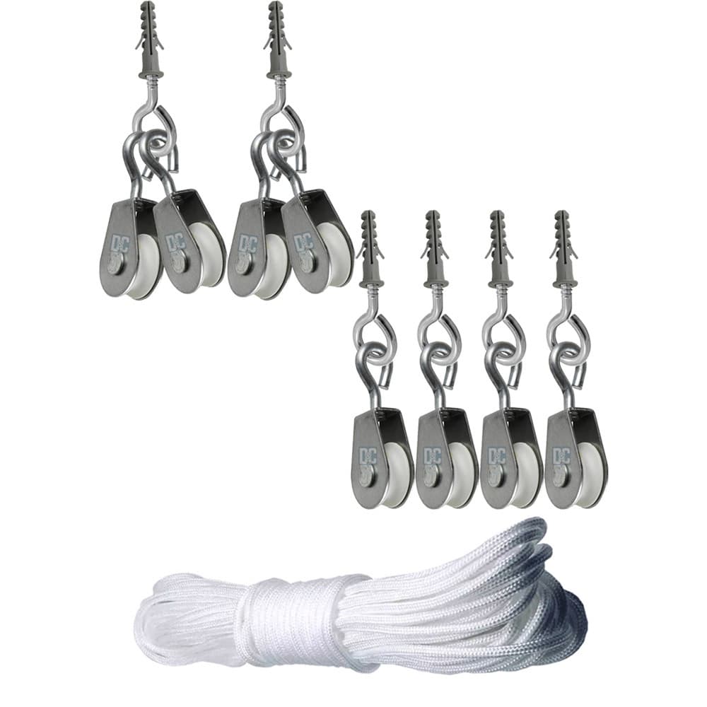 Kit Roldanas Carretilhas Reposição  Para Varal de Teto de Apartamento e Casa