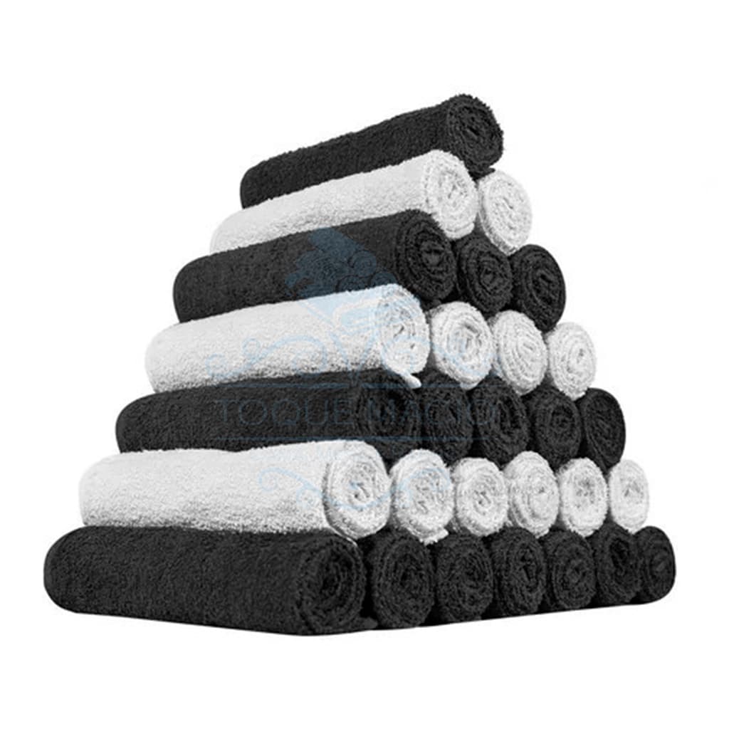 Kit 20 Toalhas de Rosto Para Salão Premium Toque Macio 45x70cm