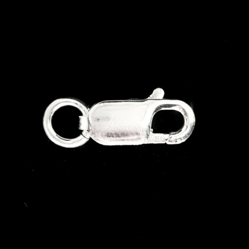 Fecho De Prata 925 Mosquetão Tamanho 16mm C/argola