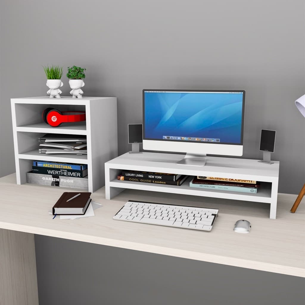 Suporte Organizador De Mesa Base Para Monitor Ergonômico Mesinha