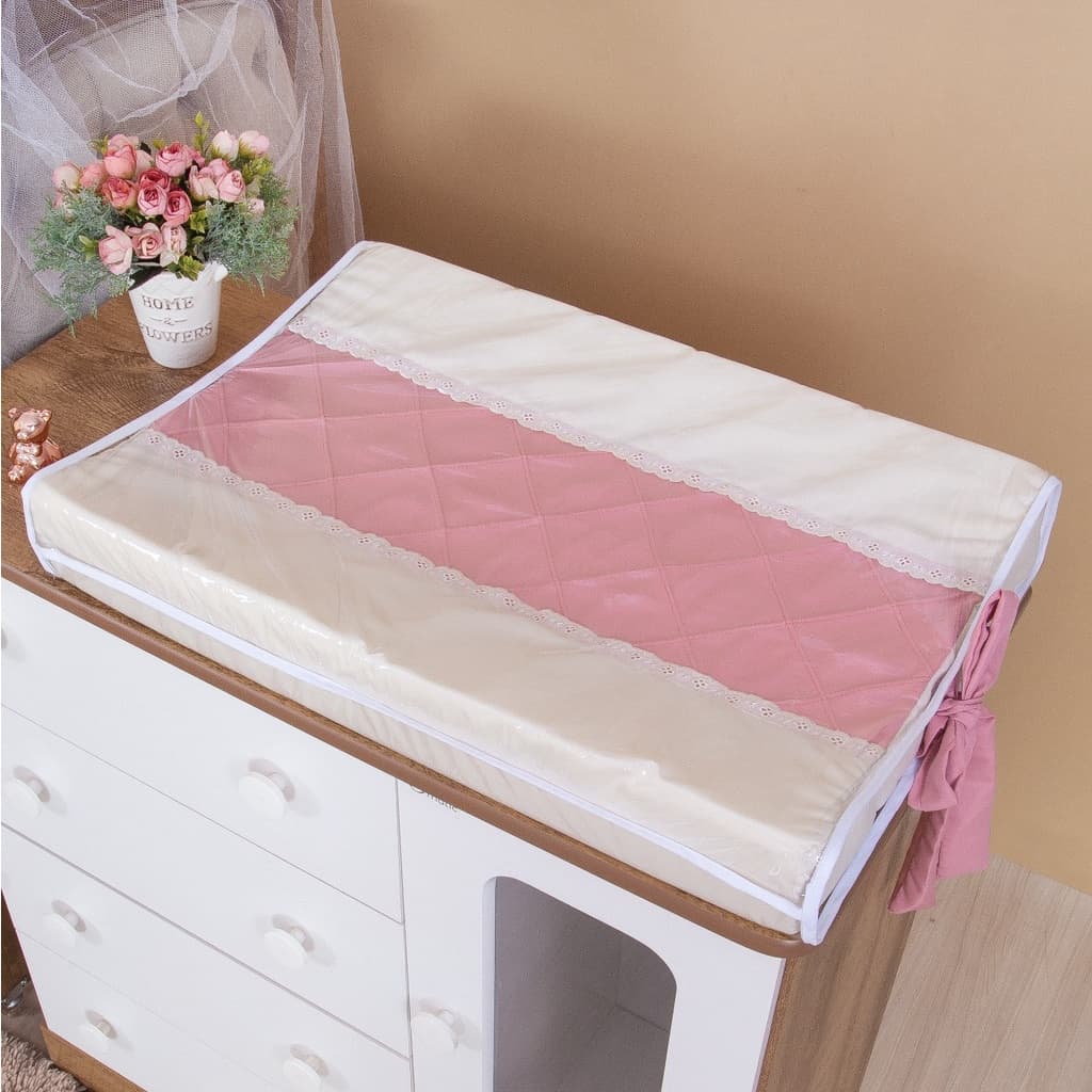 Trocador Americano Anatomico Plastificado de Comoda Luxo para Bebês Antonella Rose