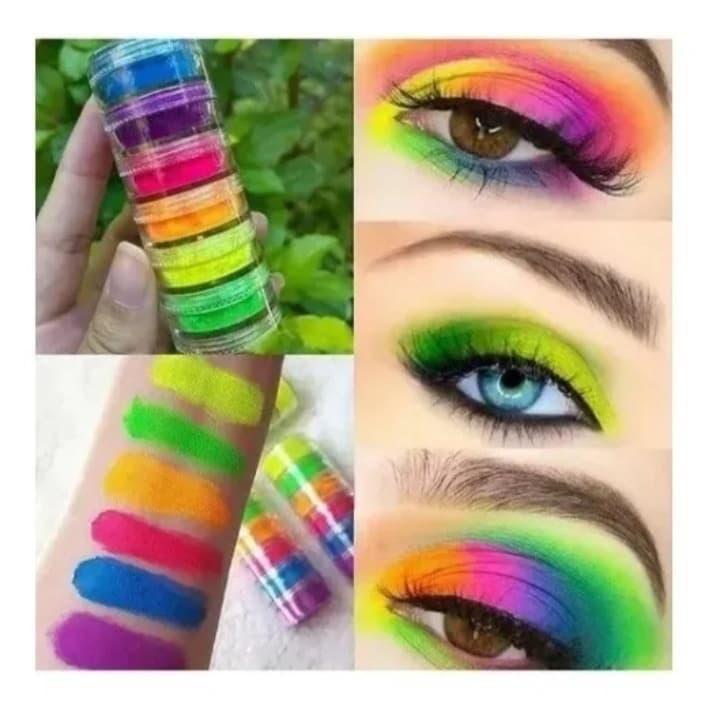 Kit com 6 sombras néon carnaval