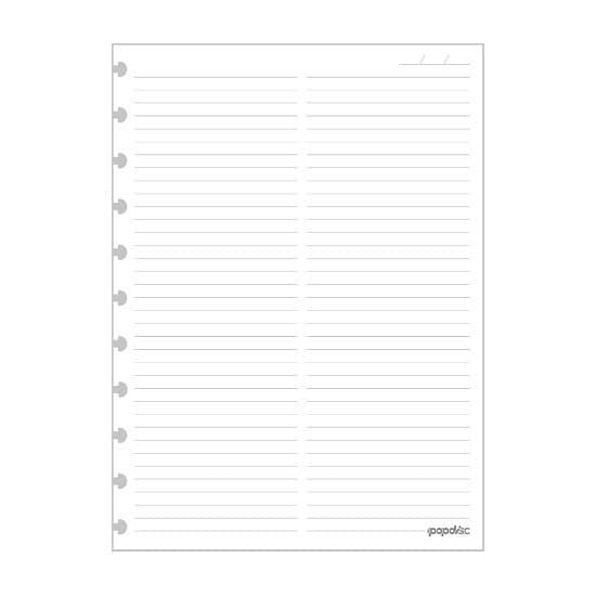 Refil Grande Com Pauta e Coluna Com 50 Folhas Pop Disc