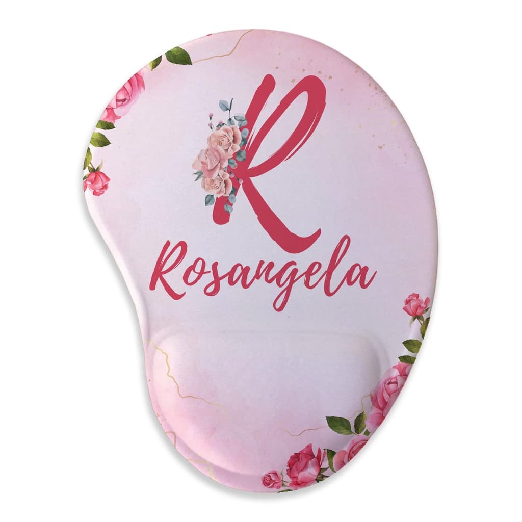 Mouse Pad Personalizado com Nome Ergonômico Apoio De Punho
