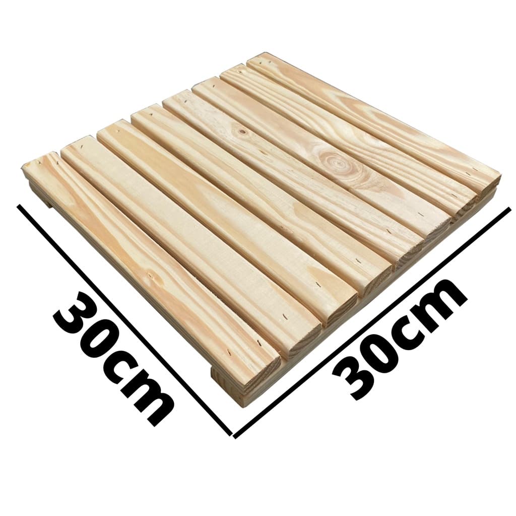 Pallet Estrado Deck Interno Externo Modular 30x30cm Plataforma Piso Botijão e Vasos de Planta