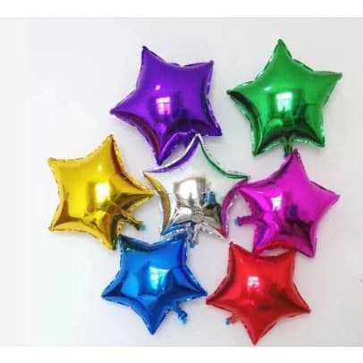 Kit 10 , 20, 30 ,50 Balão Metalizado ESTRELA 22 cm